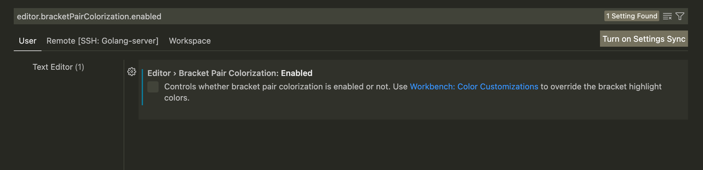 disable-bracketPairColorization